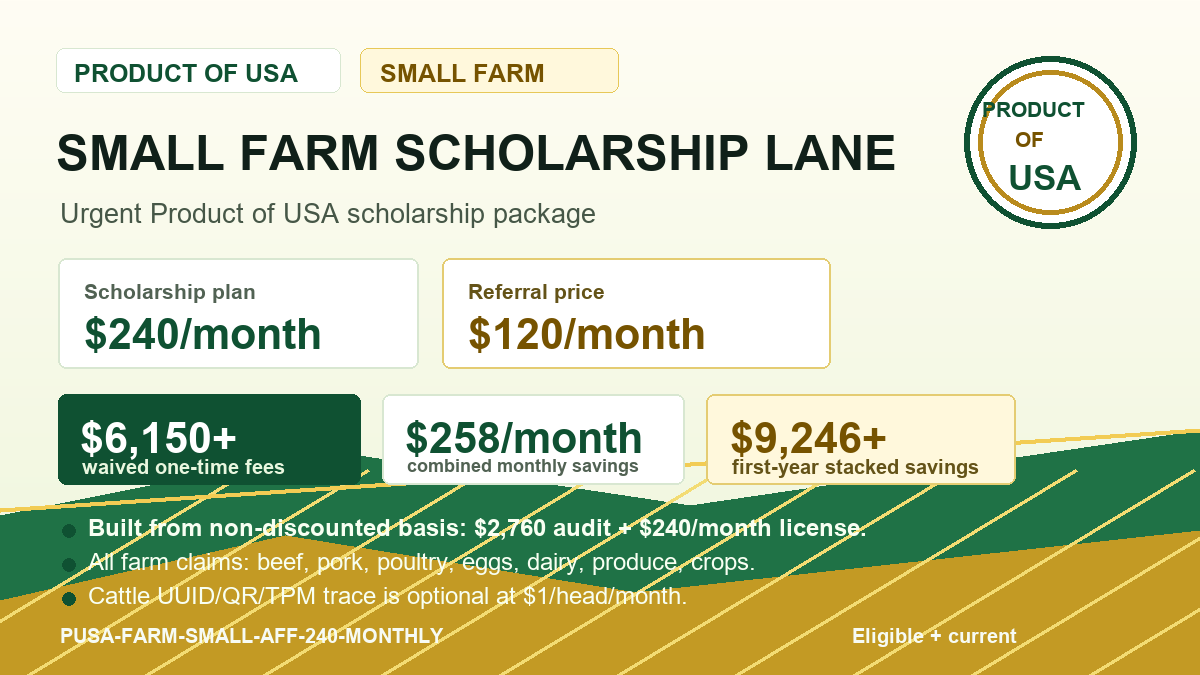 Small Farm Scholarship Lane